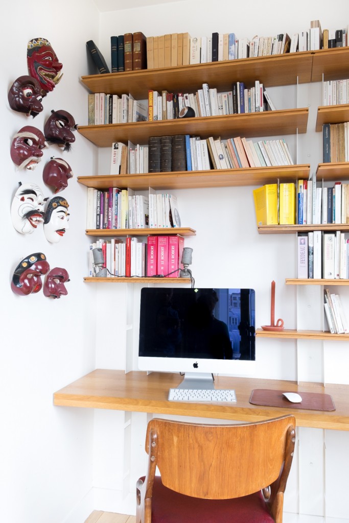 bibliothèque, bureau, design, chêne, maéma architectes, Paris
