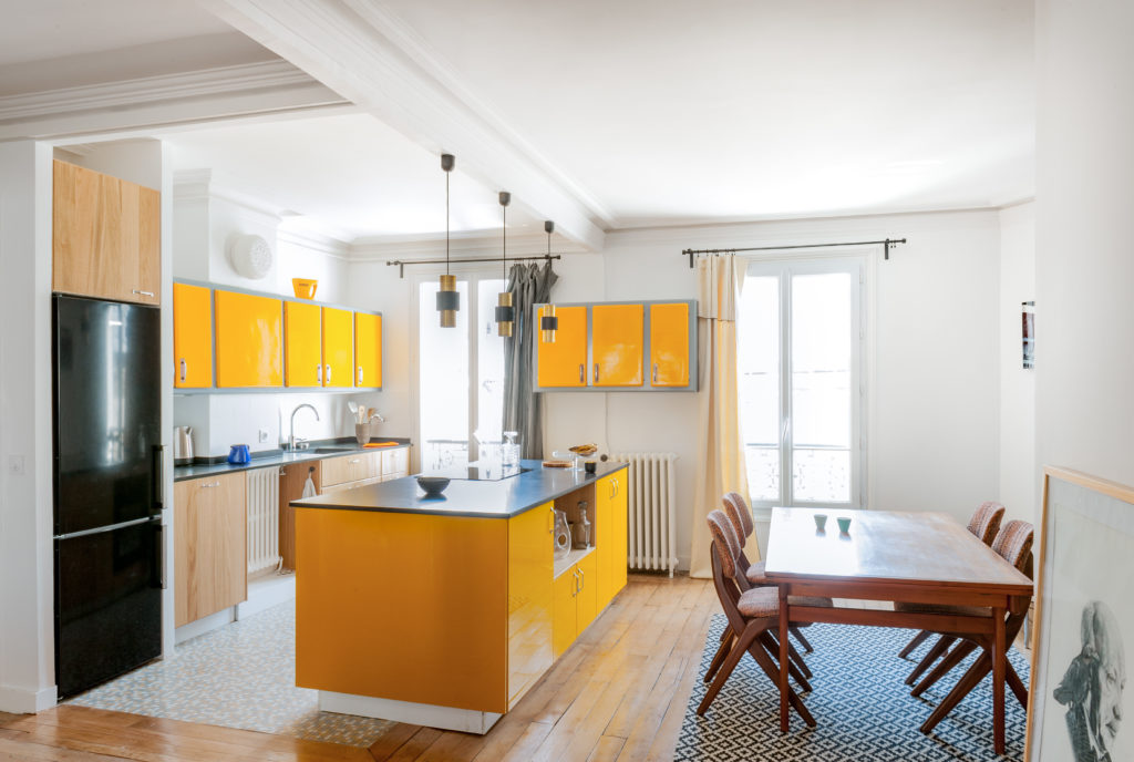 salle à manger-jaune-cuisine-paris-fontaine
