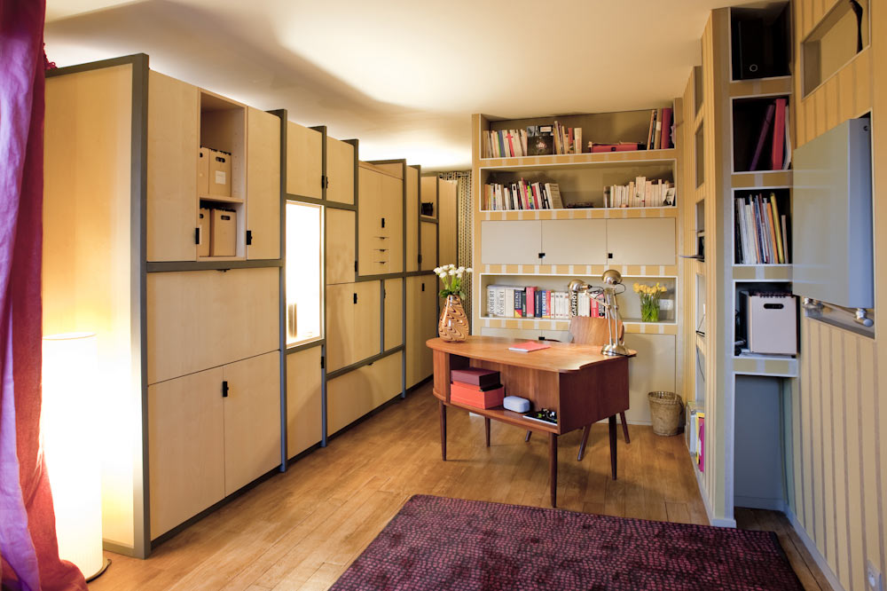 appartement, design, meuble, menuiserie, placage, paris, architecture, maéma architectes, rénovation