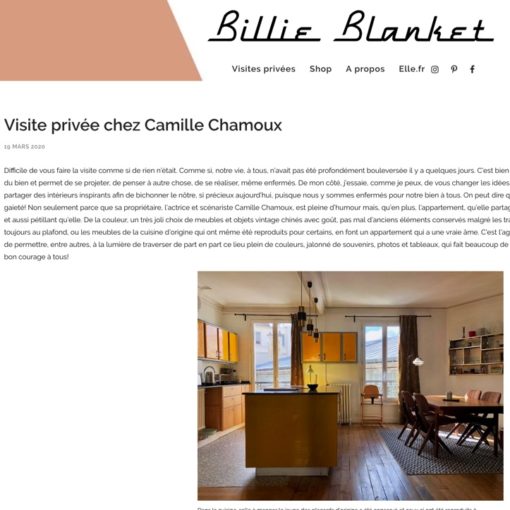 elle décoration, billie blanket, maéma architectes, rachel Marcus, Nicolas Aubert-Maguéro, camille chamoux
